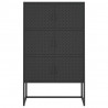 Szafka, czarna, 80x35x135 cm, stal