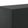Szafka, czarna, 80x35x135 cm, stal