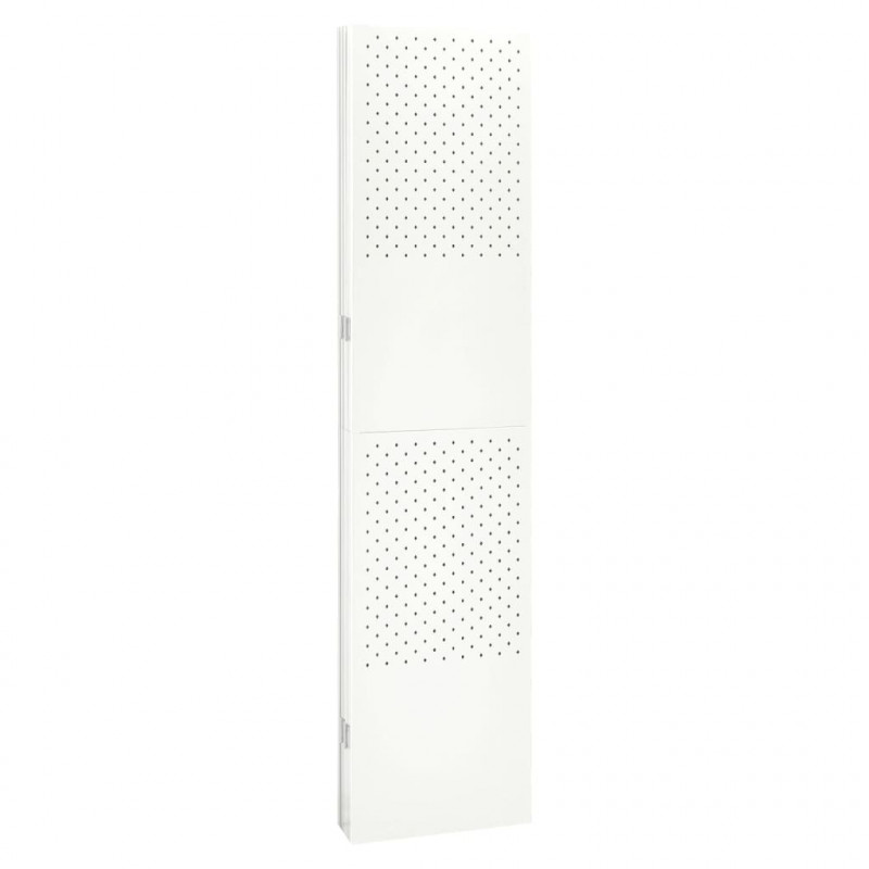 Parawan 6-panelowy, biały, 240 x 180 cm, stalowy