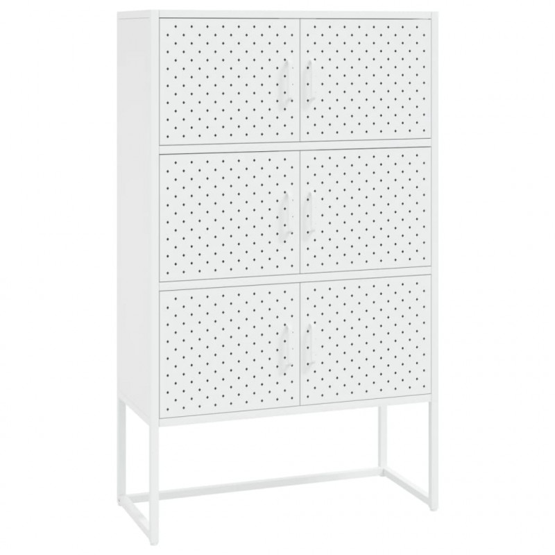 Szafka, biała, 80x35x135 cm, stal