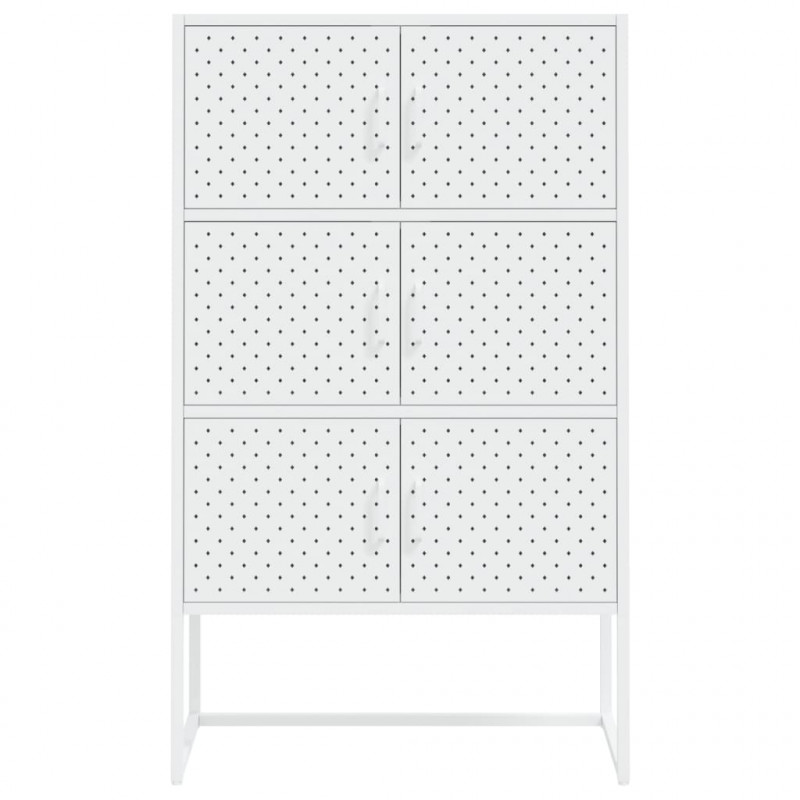 Szafka, biała, 80x35x135 cm, stal