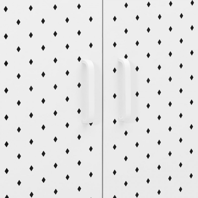 Szafka, biała, 80x35x135 cm, stal