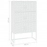Szafka, biała, 80x35x135 cm, stal