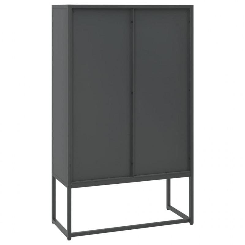 Szafka, antracytowa, 80x35x135 cm, stal