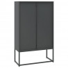 Szafka, antracytowa, 80x35x135 cm, stal