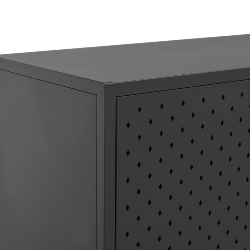 Szafka, antracytowa, 80x35x135 cm, stal