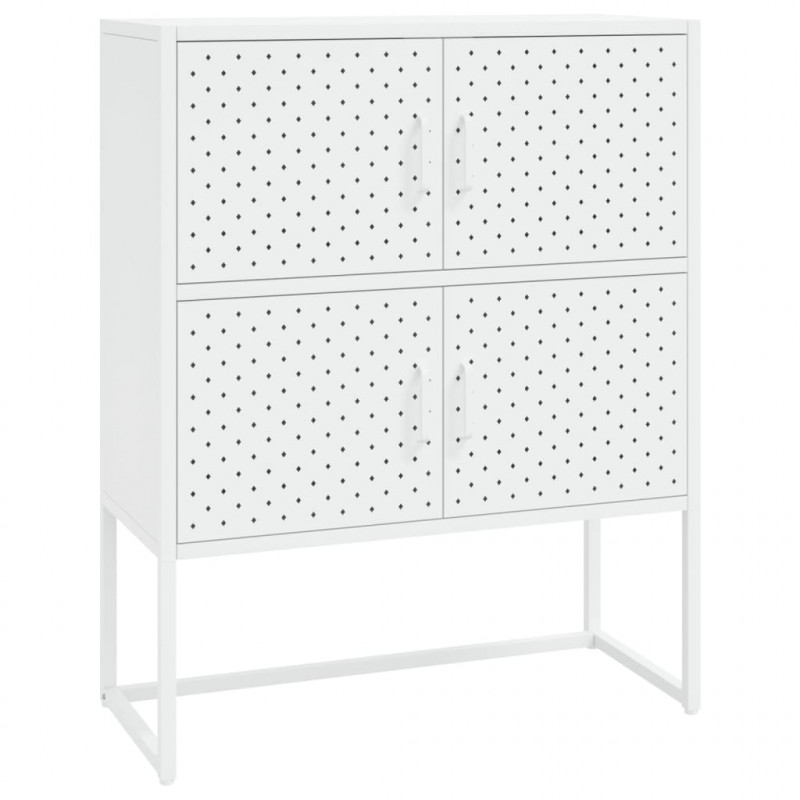 Szafka, biała, 80x35x100 cm, stal