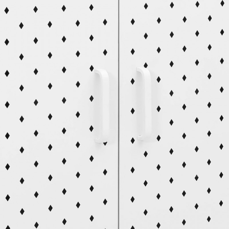 Szafka, biała, 80x35x100 cm, stal