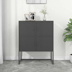 Szafka, antracytowa, 80x35x100 cm, stal