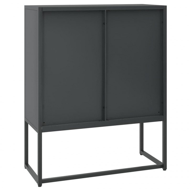 Szafka, antracytowa, 80x35x100 cm, stal