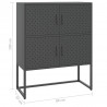 Szafka, antracytowa, 80x35x100 cm, stal