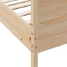 Rama łóżka bez materaca, 140x190 cm, lite drewno sosnowe