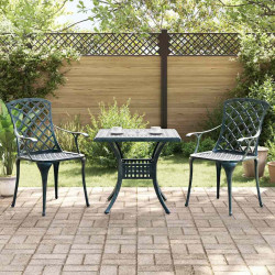 Zestaw do jadalni w ogrodzie 3 pcs Zielony Aluminium
