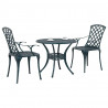 Zestaw do jadalni w ogrodzie 3 pcs Zielony Aluminium