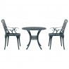 Zestaw do jadalni w ogrodzie 3 pcs Zielony Aluminium