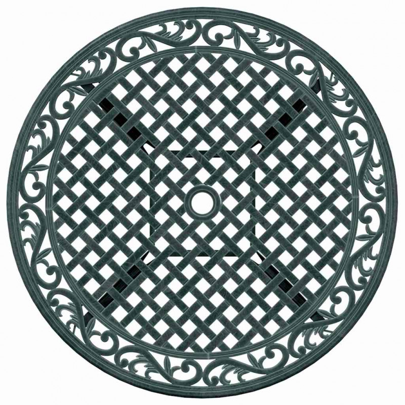 Zestaw do jadalni w ogrodzie 3 pcs Zielony Aluminium