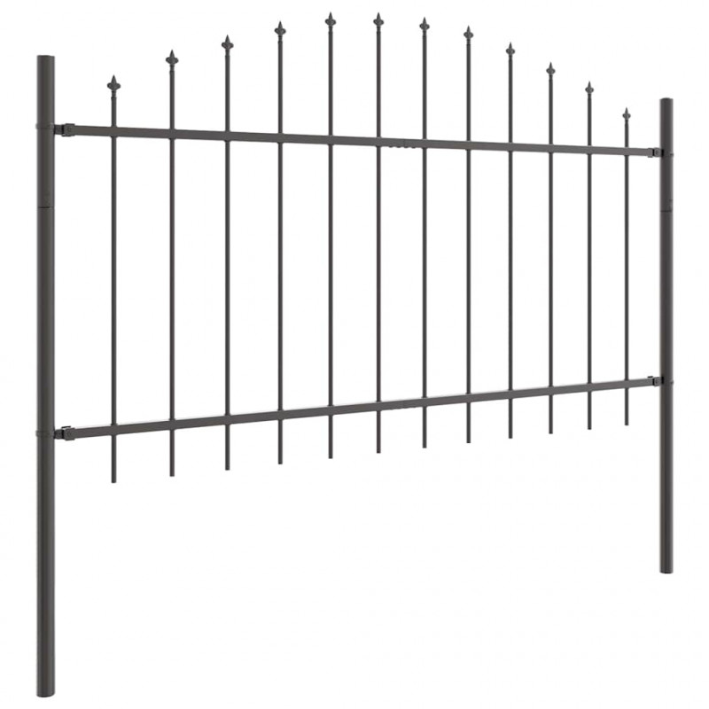 Ogrodzenie Ogrodowe 2 pcs Szary 170 x 140 cm