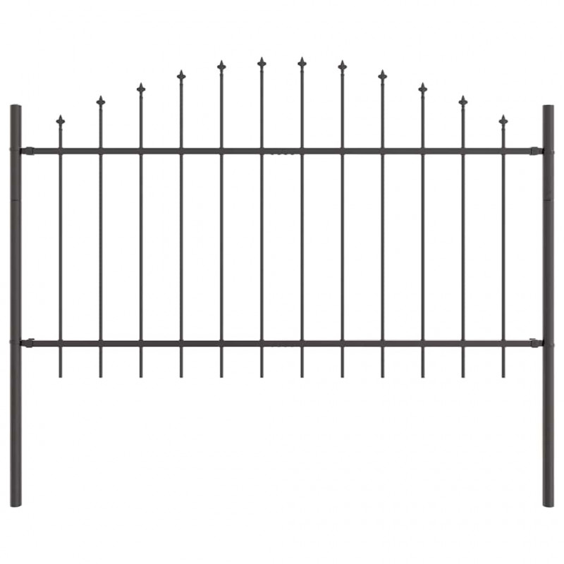 Ogrodzenie Ogrodowe 2 pcs Szary 170 x 140 cm