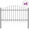 Ogrodzenie Ogrodowe 6 pcs Szary 170 x 140 cm