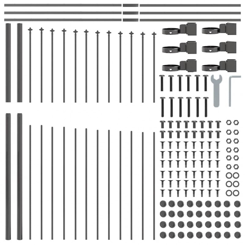 Ogrodzenie Ogrodowe 6 pcs Szary 170 x 215 cm