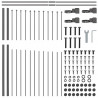 Ogrodzenie Ogrodowe 7 pcs Szary 170 x 190 cm