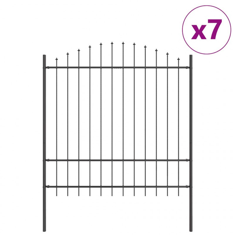 Ogrodzenie Ogrodowe 7 pcs Szary 170 x 215 cm