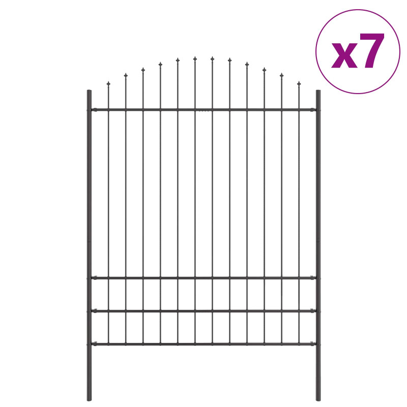 Ogrodzenie Ogrodowe 7 pcs Szary 170 x 225 cm