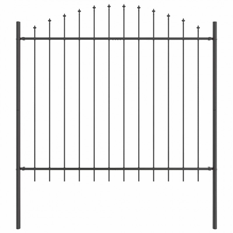Ogrodzenie Ogrodowe 8 pcs Szary 170 x 190 cm