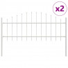Ogrodzenie Ogrodowe 2 pcs Biały 170 x 140 cm