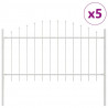 Ogrodzenie Ogrodowe 5 pcs Biały 170 x 140 cm