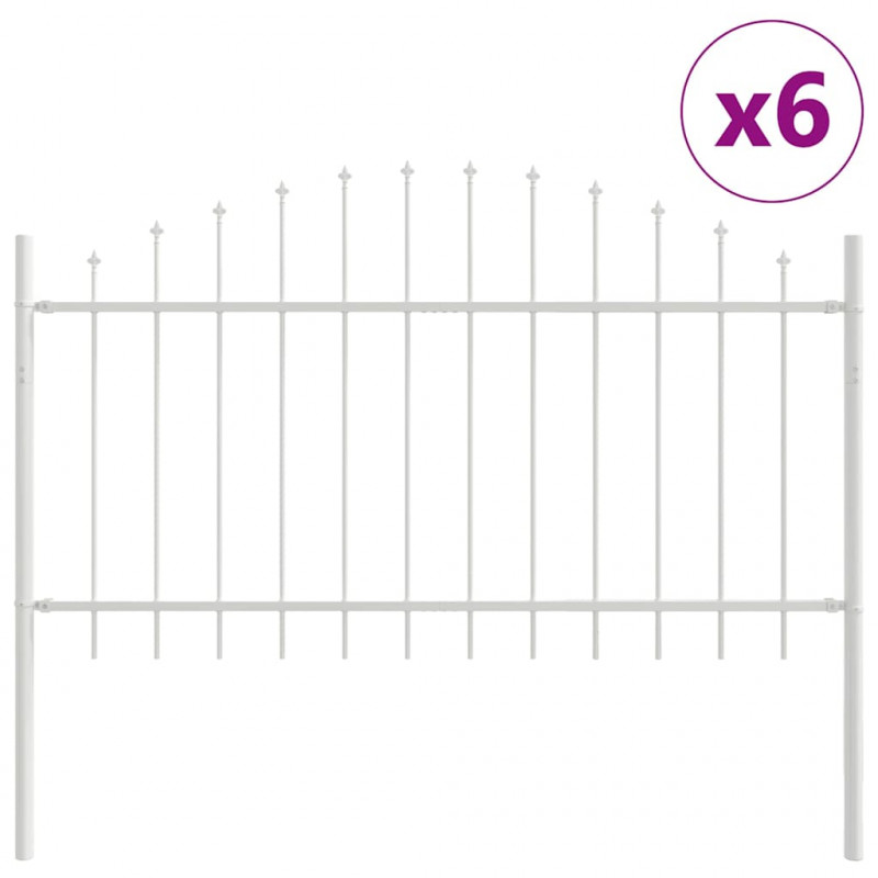 Ogrodzenie Ogrodowe 6 pcs Biały 170 x 140 cm