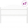 Ogrodzenie Ogrodowe 7 pcs Biały 170 x 140 cm