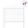 Ogrodzenie Ogrodowe 7 pcs Biały 170 x 165 cm