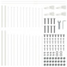 Ogrodzenie Ogrodowe 7 pcs Biały 170 x 190 cm