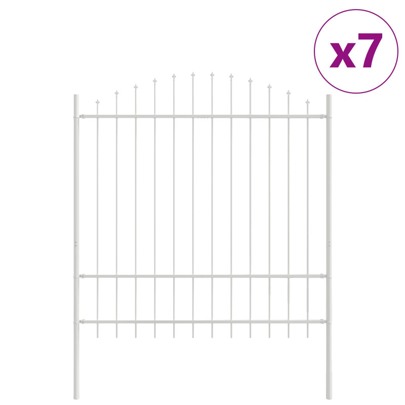 Ogrodzenie Ogrodowe 7 pcs Biały 170 x 215 cm