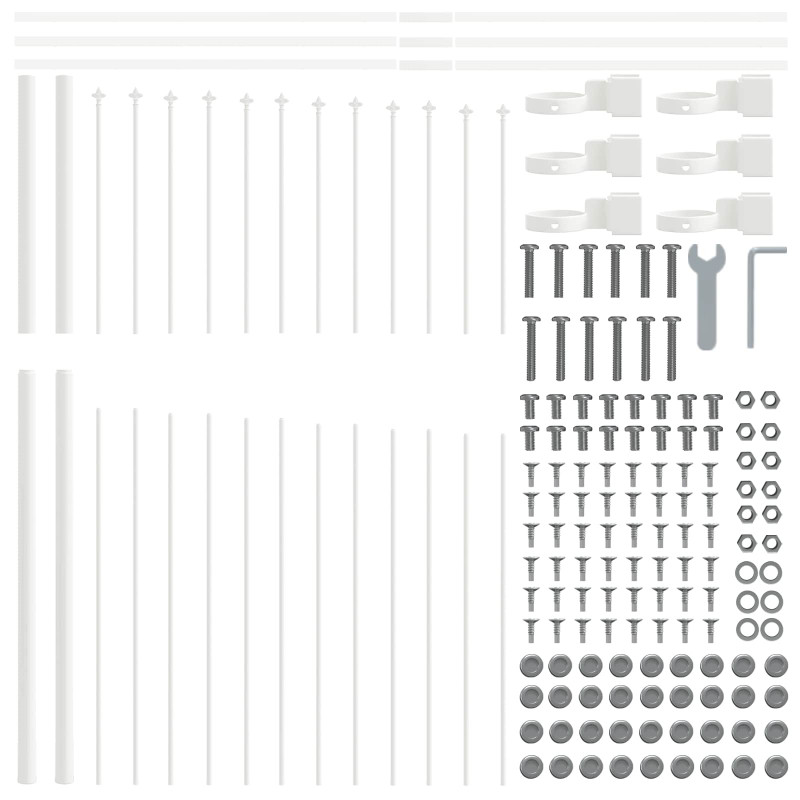 Ogrodzenie Ogrodowe 7 pcs Biały 170 x 215 cm