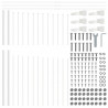 Ogrodzenie Ogrodowe 7 pcs Biały 170 x 215 cm