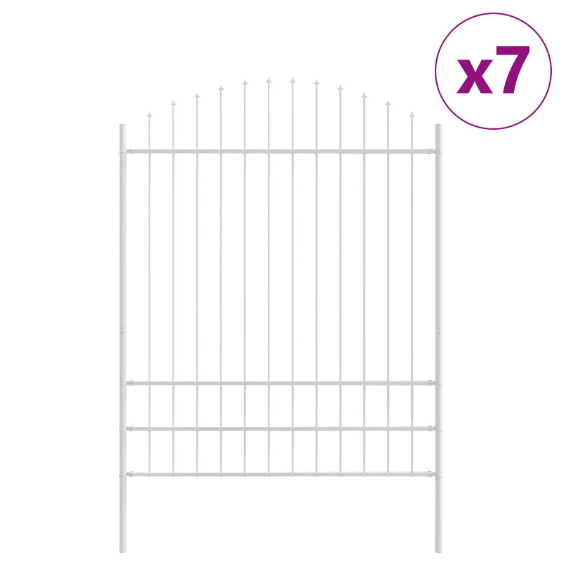 Ogrodzenie Ogrodowe 7 pcs Biały 170 x 225 cm