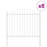 Ogrodzenie Ogrodowe 8 pcs Biały 170 x 165 cm