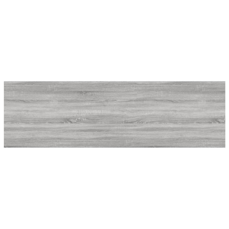 Półki ścienne, 4 szt., szary dąb sonoma, 100x30x1,5 cm