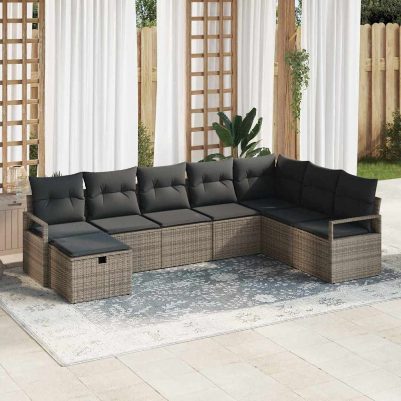 Zestaw Sof z poduszką 5 pcs polirattan