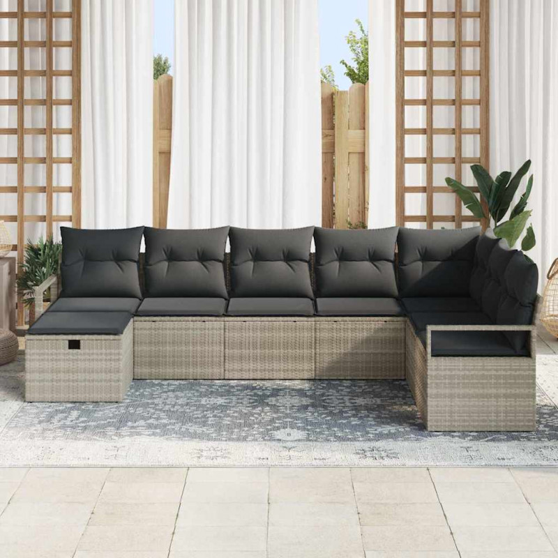 Zestaw Sof z poduszką 6 pcs polirattan