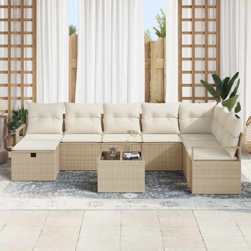 Zestaw Sof z poduszką 5 pcs polirattan