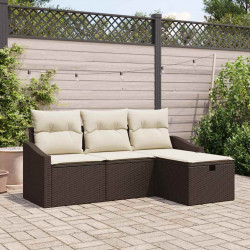 Zestaw Sof z poduszką 4 pcs polirattan