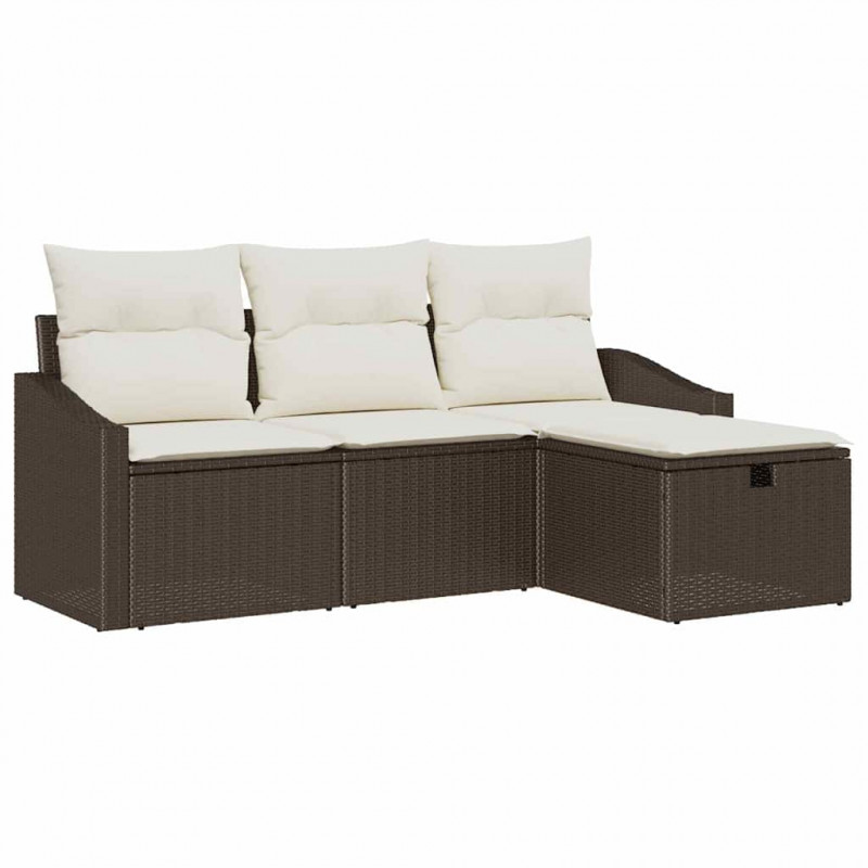 Zestaw Sof z poduszką 4 pcs polirattan
