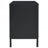 Szafka pod telewizor, czarna, 105x35x52 cm, stal i szkło