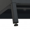 Szafka pod telewizor, czarna, 105x35x52 cm, stal i szkło