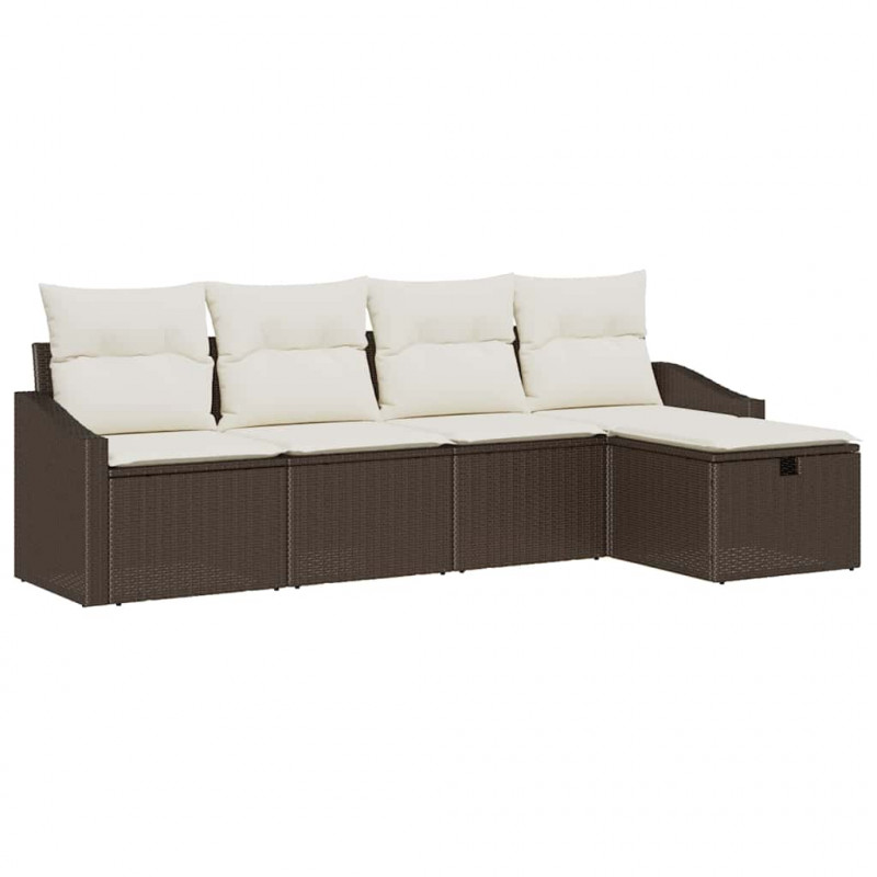 Zestaw Sof z poduszką 5 pcs polirattan