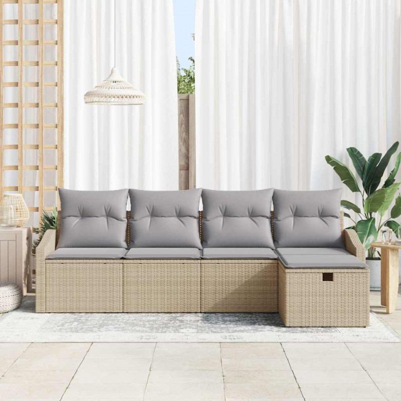 Zestaw Sof z poduszką 6 pcs polirattan