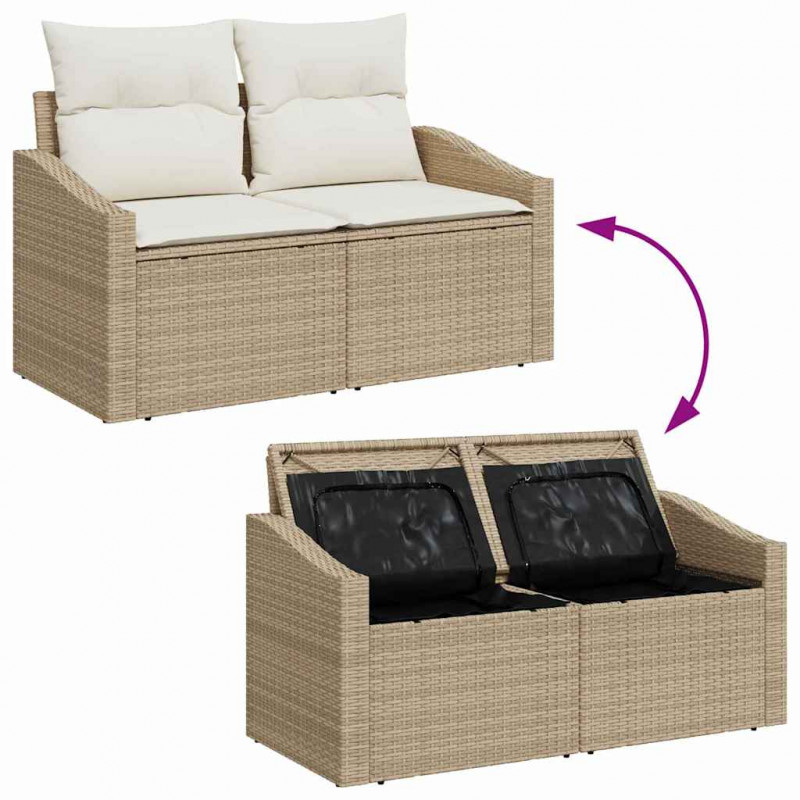 Zestaw Sof z poduszką 6 pcs polirattan